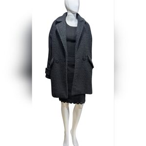 Women's Black Wool Blend Coat